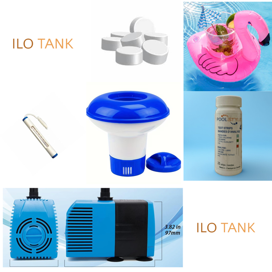Stock Tank Pool Starter Accessory Kit and Pump