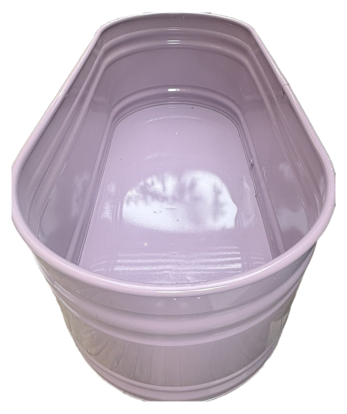 Intérieur du stock tank ovale 6 pieds fini mauve à louer – ILOTank