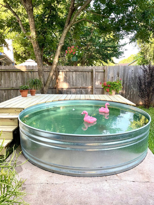 Piscine Stock Tank Pool 8' en Acier Galvanisé | ILOTank Québec - ILOTank