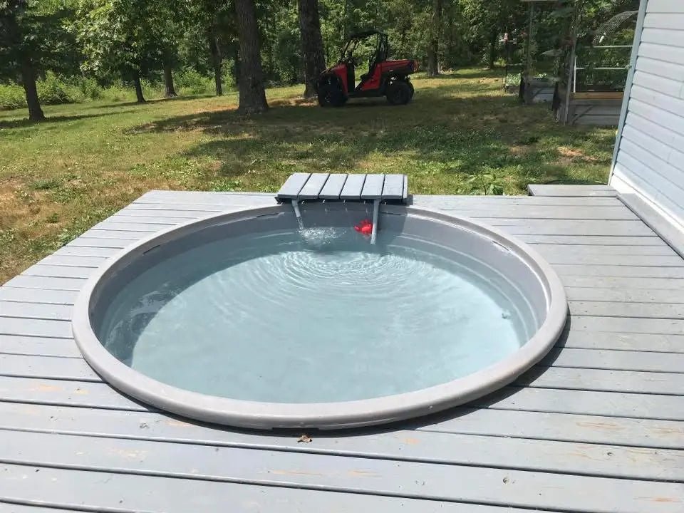 Stock Tank Pool Polyéthylène Gris 6' | Piscine Légère et Déplaçable | ILOTank - ILOTank